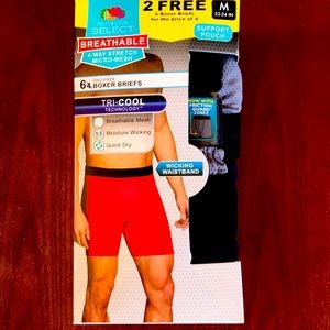Fruit of the Loom tag free boxer briefs size M